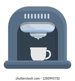 Coffee maker device icon. Cartoon of coffee maker device vector icon for web design isolated on white background