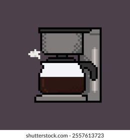 coffee maker draw pixel art