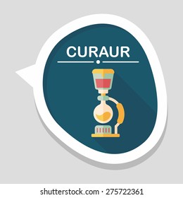 coffee maker flat icon with long shadow,eps10