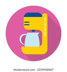 Coffee maker flat icon. Vector illustration, eps 10.