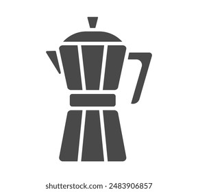 Coffee maker. Flat vector illustration. White background. 