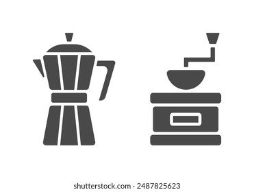Coffee maker. Flat vector illustration. White background. 