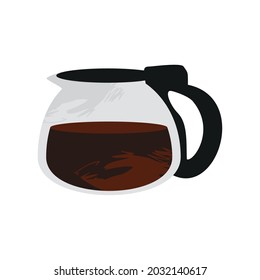 coffee maker glass icon isolated