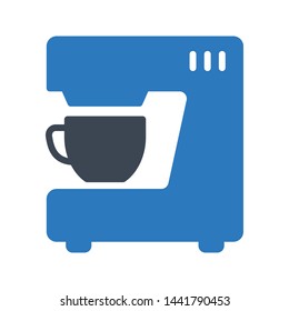 coffee maker glyph color vector icon