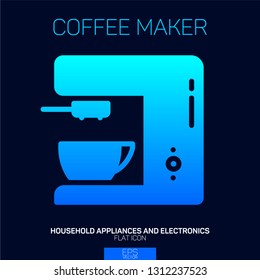 Coffee maker gradient icon