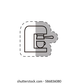 coffee maker hot beverage line vector illustration eps 10