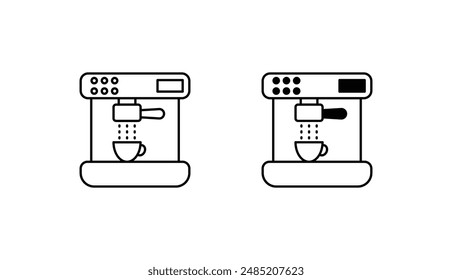 Coffee Maker icon design with white background stock illustration