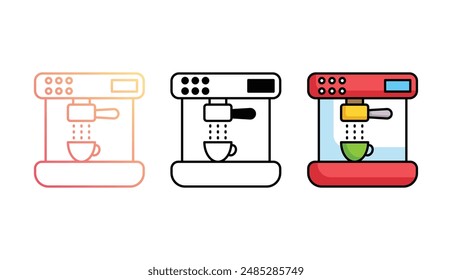 Coffee Maker icon design with white background stock illustration