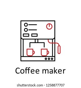 coffee maker icon. Element of restaurant professional equipment. Thin line icon for website design and development, app development. Premium icon