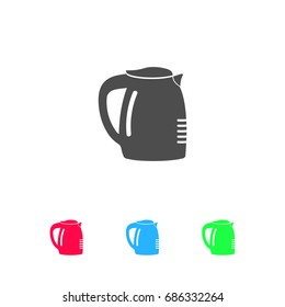 Coffee maker icon flat. Color pictogram on white background. Vector illustration symbol and bonus icons