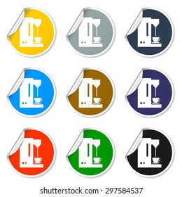 Coffee maker icon. Flat design style eps 10