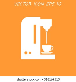 Coffee maker icon. Flat design style eps 10