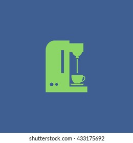Coffee maker icon. Flat design style eps 10