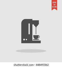 Coffee maker icon. Flat design style eps 10