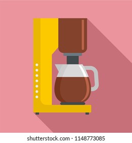 Coffee maker icon. Flat illustration of coffee maker vector icon for web design