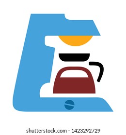 coffee maker icon. flat illustration of coffee maker vector icon for web