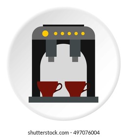 Coffee maker icon. Flat illustration of coffee maker vector icon for web