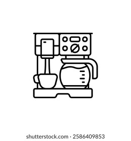 coffee maker icon. home appliance icon line style. perfect use for logo, presentation, website, and more. modern icon design outline style