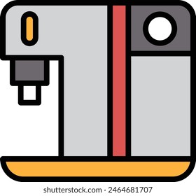 a coffee maker icon illustration in line style