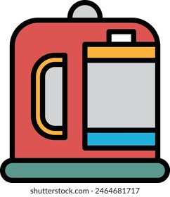 a coffee maker icon illustration in line style