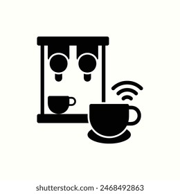 coffee maker icon, isolated glyph icon