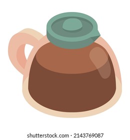 coffee maker icon isolated isometric