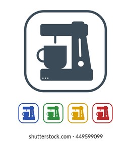 Coffee maker Icon Isolated on White Background.vector illustration icon