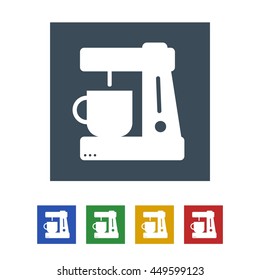 Coffee maker Icon Isolated on White Background.vector illustration icon