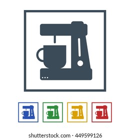 Coffee maker Icon Isolated on White Background.vector illustration icon