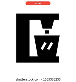 coffee maker icon isolated sign symbol vector illustration - high quality black style vector icons
