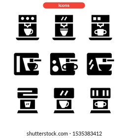 coffee maker icon isolated sign symbol vector illustration - Collection of high quality black style vector icons
