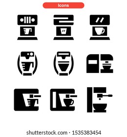 coffee maker icon isolated sign symbol vector illustration - Collection of high quality black style vector icons
