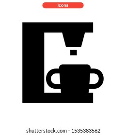 coffee maker icon isolated sign symbol vector illustration - high quality black style vector icons

