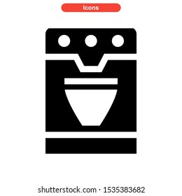 coffee maker icon isolated sign symbol vector illustration - high quality black style vector icons
