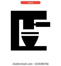 coffee maker icon isolated sign symbol vector illustration - high quality black style vector icons
