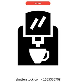 coffee maker icon isolated sign symbol vector illustration - high quality black style vector icons
