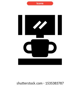 coffee maker icon isolated sign symbol vector illustration - high quality black style vector icons
