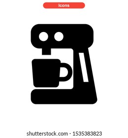 coffee maker icon isolated sign symbol vector illustration - high quality black style vector icons
