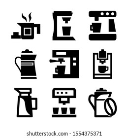 coffee maker icon isolated sign symbol vector illustration - Collection of high quality black style vector icons
