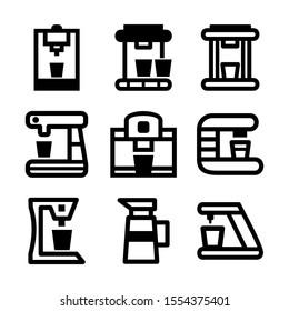 coffee maker icon isolated sign symbol vector illustration - Collection of high quality black style vector icons
