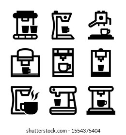 coffee maker icon isolated sign symbol vector illustration - Collection of high quality black style vector icons
