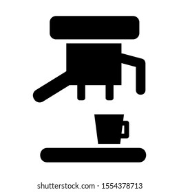 coffee maker icon isolated sign symbol vector illustration - high quality black style vector icons
