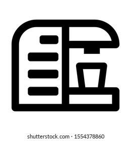 coffee maker icon isolated sign symbol vector illustration - high quality black style vector icons
