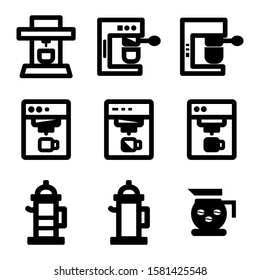 coffee maker icon isolated sign symbol vector illustration - Collection of high quality black style vector icons

