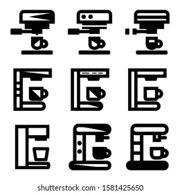 coffee maker icon isolated sign symbol vector illustration - Collection of high quality black style vector icons
