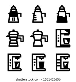 coffee maker icon isolated sign symbol vector illustration - Collection of high quality black style vector icons
