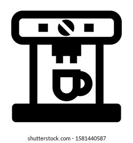 coffee maker icon isolated sign symbol vector illustration - high quality black style vector icons
