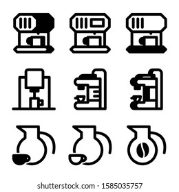 coffee maker icon isolated sign symbol vector illustration - Collection of high quality black style vector icons
