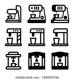 coffee maker icon isolated sign symbol vector illustration - Collection of high quality black style vector icons
