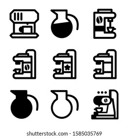 coffee maker icon isolated sign symbol vector illustration - Collection of high quality black style vector icons
